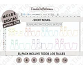 Molde Patron Coreldraw Short Nenas Talles Del 2 Al 14