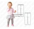 Molde Patron Calza Legging Bebes Pack Talles 6m/9m/1/2/4