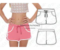 Molde Patron Imprimible Short Nenas Talle Del 2 Al 14