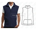 Molde Patron Imprimible Chaleco Unisex Talles Del Xs Al Xl