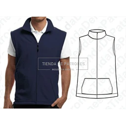 Molde Patron Imprimible Chaleco Unisex Talles Del Xs Al Xl