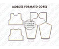 Molde Patron Coreldraw Buzo Top Mujer Del Xs Al Xl