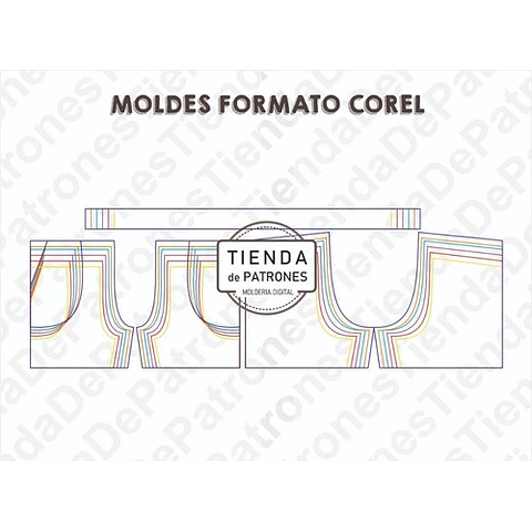 Molde Patron Coreldraw Short Lazo Mujer Del 36 Al 46