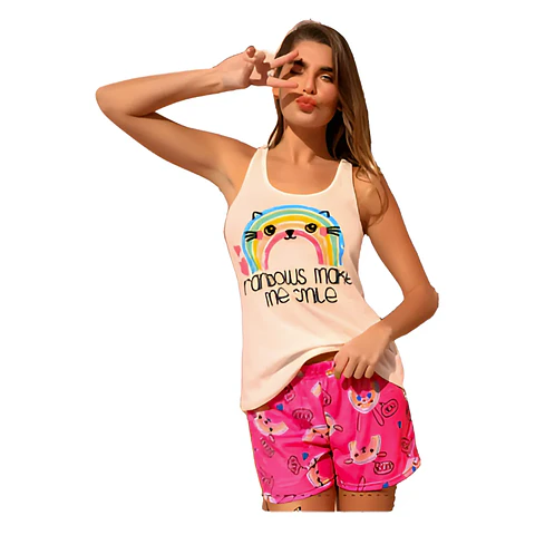 Molde Digital Short Pijama De Punto, Pack Talles S Al Xxl