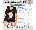 Moldes En Pdf Imprimibles De Ropa Pijama Talles Especiales