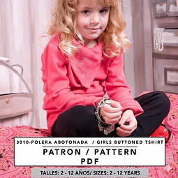 Molde De Costura, Patron Poleron M/larga Nena, Imprimible