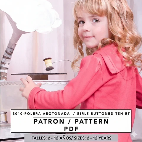 Molde De Costura, Patron Poleron M/larga Nena, Imprimible