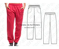 Molde Patrón Coreldraw Pantalon Jogging Hombre Del S Al 2xl