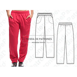 Molde Patrón Coreldraw Pantalon Jogging Hombre Del S Al 2xl