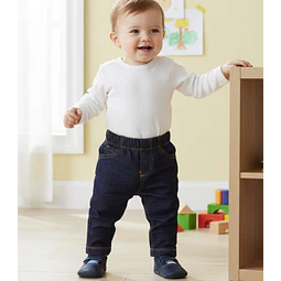 Molde Digital Pantalon Bebe Onda Jean Pack Talles 1 Al 5