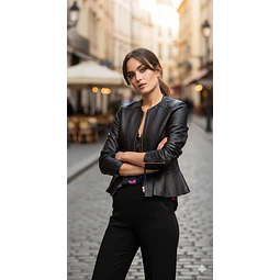 Molde Digital Campera Cuerina Volado Ruedo, Talles S Al Xxl