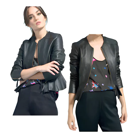 Molde Digital Campera Cuerina Volado Ruedo, Talles S Al Xxl