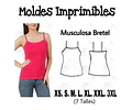 Moldes Patrones Imprimibles Musculosa Bretel Xs Al 3xl