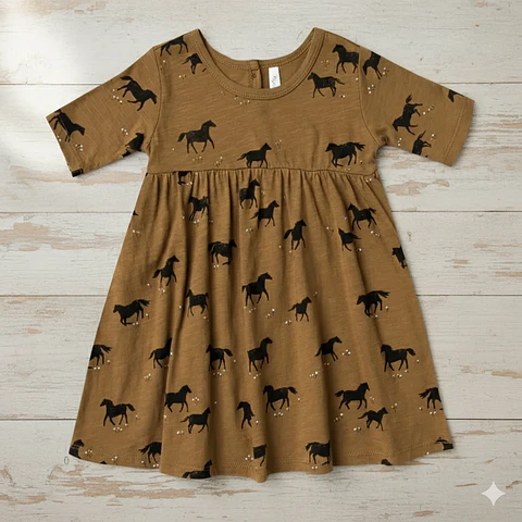 Molde Digital Vestido Beba C/frunce Pack Talles 1 Al 5