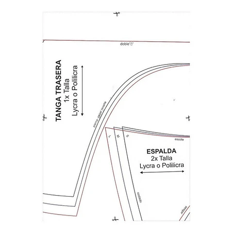 Molde Patrones Body Enterizo Con Escote En Espalda Volados