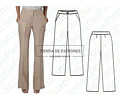 Molde Patron Coreldraw Pantalon Basico Mujer Del 36 Al 48