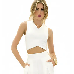 Molde Digital Top Cuello En V Sisa Con Picos Talles S A Xxl