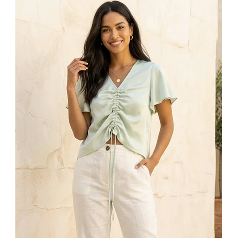 Molde Digital Blusa Con Jareta Central, Pack Talles S Al Xxl