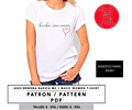 Molde De Costura, Patron Remera Manga Corta Dama, Imprimible