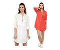 Molde Digital Vestido Camisa Evasee,bosillos,pack 5 Talles!
