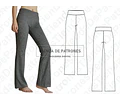 Molde Patron Coreldraw Calza Recta Mujer Legging Xs Al 2xl 