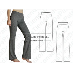 Molde Patron Coreldraw Calza Recta Mujer Legging Xs Al 2xl 