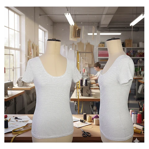 Molde Digital Remera Escotada Al Cuerpo Pack Talles S A Xxl