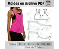 Moldes Patrones Imprimibles Musculosa Sudadera Xs Al 3xl