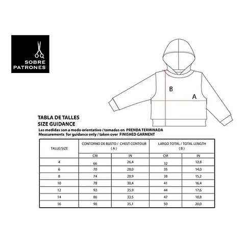 Molde De Costura, Patron Canguro Top Corto Nena , Imprimible