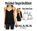 Moldes Patrones Imprimibles Musculosa Bretel Evasé Xs Al 3xl