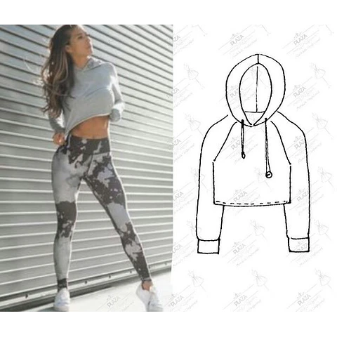 Moldes Patrones Imprimibles Buzo Hoodie Raglan Co  Xs Al 3xl