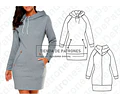 Molde Patron Coreldraw Maxi Buzo Vestido Largo Mujer Xs-2xl