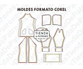 Molde Patron Coreldraw Maxi Buzo Vestido Largo Mujer Xs-2xl