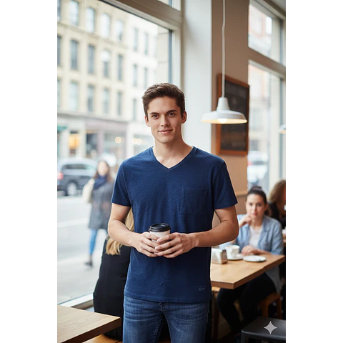 Molde Digital Remera Manga Corta Cuello V Pack 5 Talles!