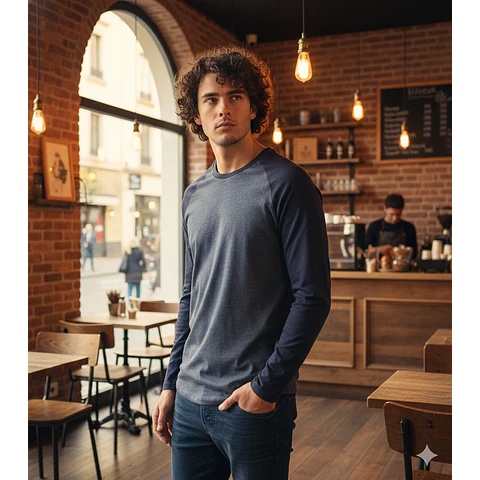 Molde Digital Remera Manga Larga Ranglan Pack 5 Talles!