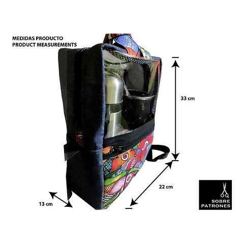 Molde De Costura, Patron Bolso Mate, Pic Nic, Imprimible Pdf