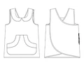 Molde De Costura, Pechera Escolar Adultos, Delantal Simple
