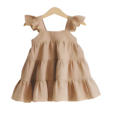 Molde Digital Vestido Beba Triple Volado,pack Talles 1 Al 5