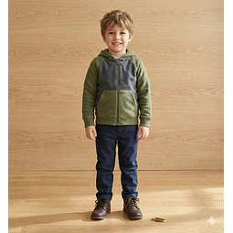 Molde Digital Chaqueta Manga Ranglan Niños, Talles 2 Al 16