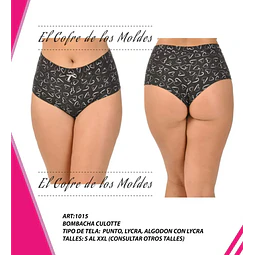 Molde Digital Interior Culotte, Patron Pack Talles S Al Xxl