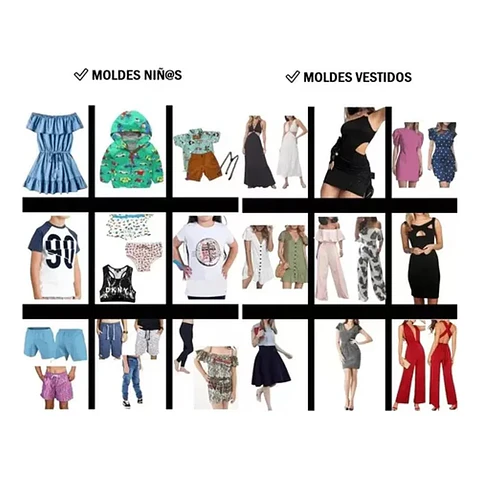 600 Moldes Patrones De Ropa Para Mujeres Hombres Y Niños