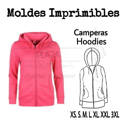 Moldes Patrones Imprimibles Chaqueta Con Bolsillos Xs Al 3xl