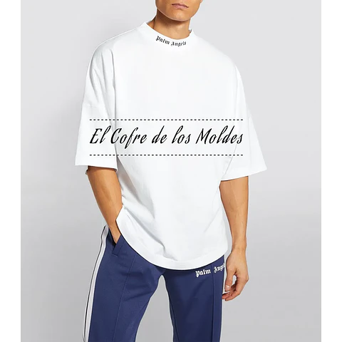 Molde Digital Polera Oversize Ruedo Curvo, Talles Xs Al Xl