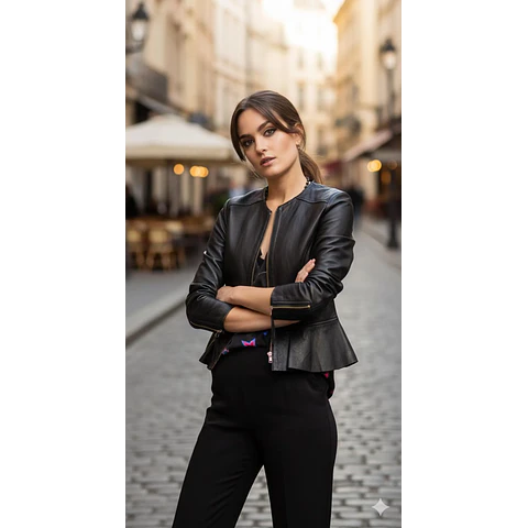 Molde Digital Chaqueta Cuerina Volado Ruedo Pack 5 Talles!