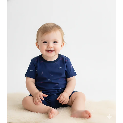 Molde Digital Polera Bebe Ruedo Curvo, Pack Talles 1 Al 5!