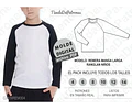 Moldes Patrones Polera Manga Ranglan Larga Niños Talles 4a14