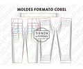 Molde Patron Coreldraw Pantalon Buzo Basico Niños 4 Al 14