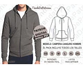 Molde Patrón Imprimible Polerón Canguro Hombre Del Xs Al 2xl