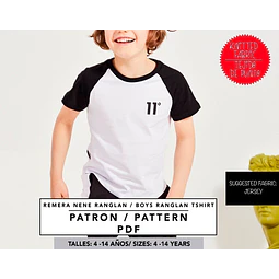 Molde De Costura, Patron Polera Ranglan Mc Nene, Imprimible