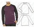 Molde Coreldraw Polera Hombre Ranglan Manga Larga S Al 2xl